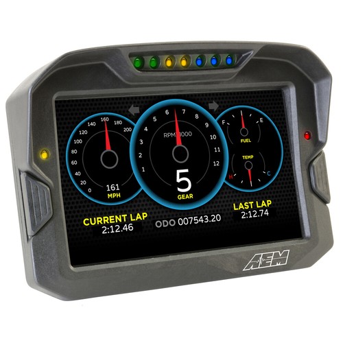 AEM 30-5700 CD-7 Carbon Non-Logging/ Non-GPS Full Color Racing Dash Display Kit - Foto 8 di 12