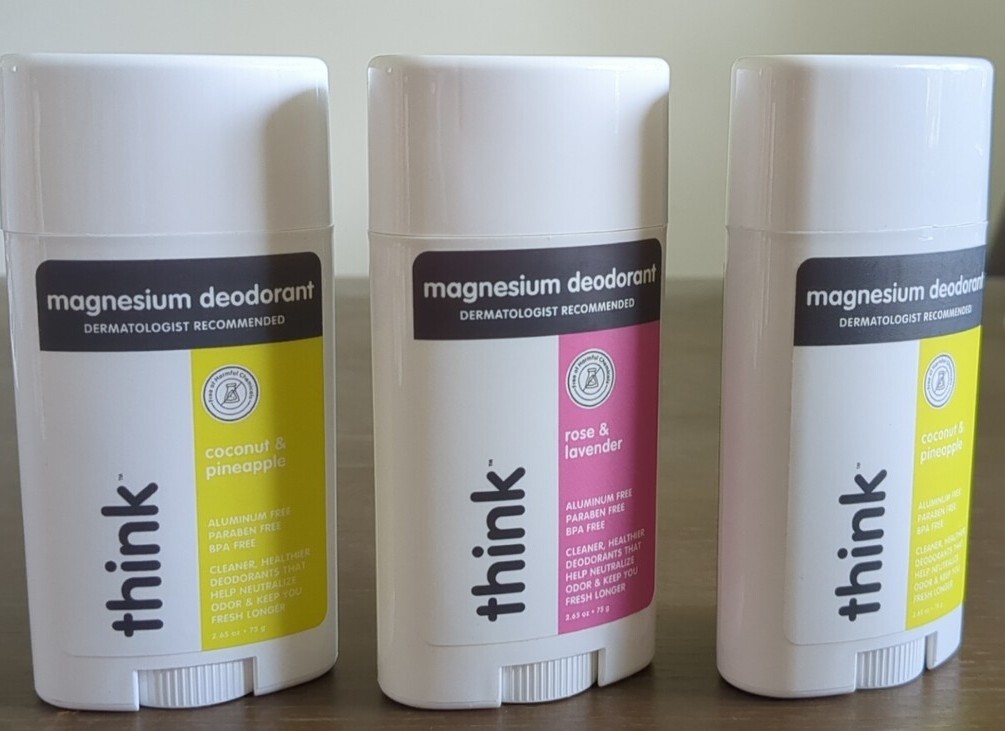 3x Lot THINK Magnesium Deodorant 1 Rose Lavender & 2 Coconut Pineapple 2.65 oz eBay