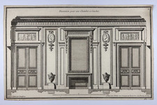 Decorazione per una camera á divano. Incisione su rame di de Neufforge, Parigi, 1768