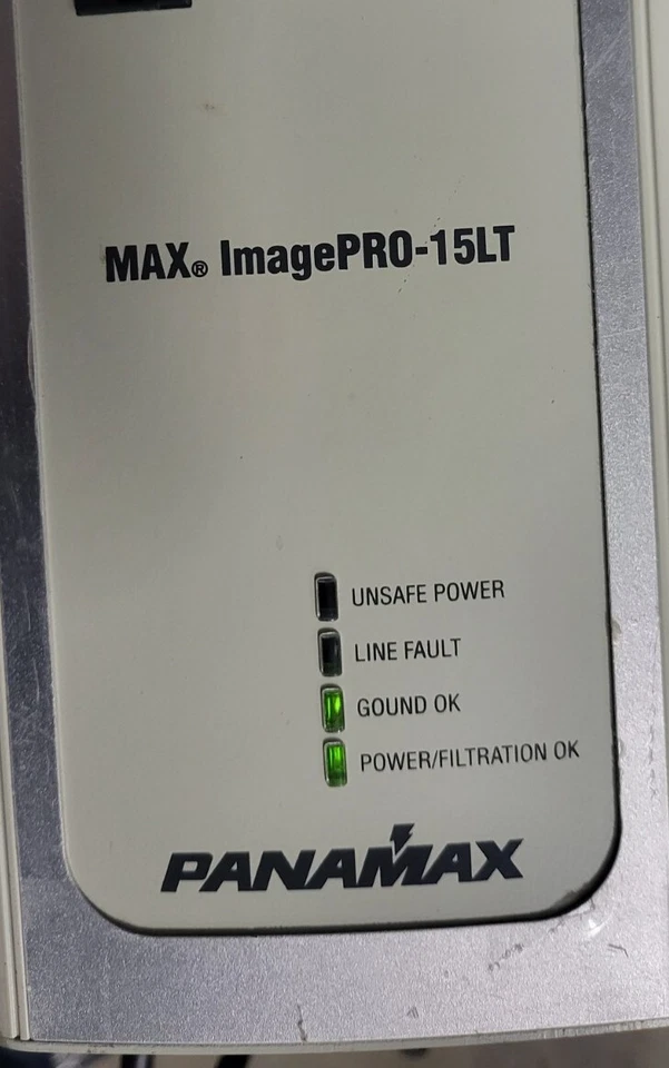 PANAMAX MIP-15LT 2 OUTLETS TELCO/LAN SURGE PROTECTOR - Works!  - Image 3 of 4