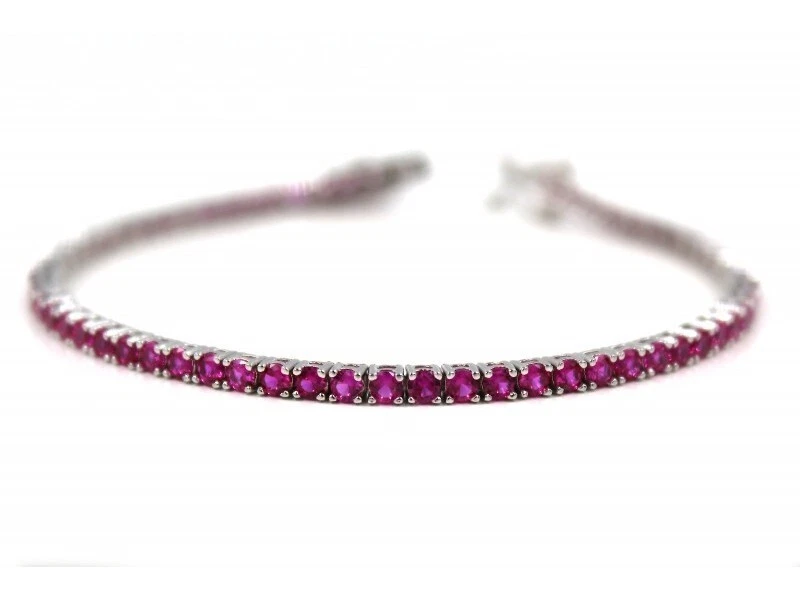 Bracciale Tennis Louis Ciocchetti In Argento 925 Con Zirconi 5A - Regolabile, Made In Italy - Colore Argento Rosato - 4