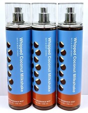 3-Pack Bath Body Works WHIPPED COCONUT MILKSHAKE Fine Fragrance Mist Spray 8oz