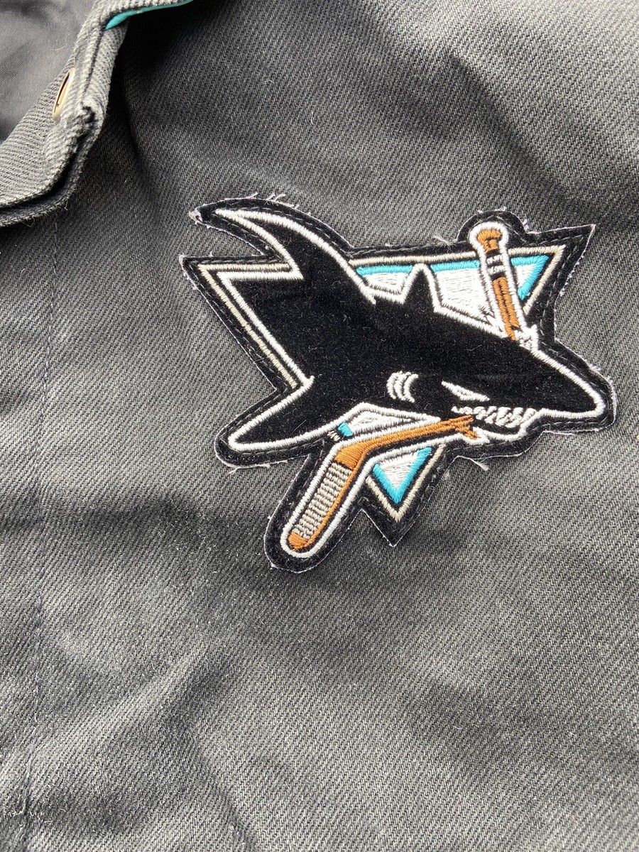 VINTAGE JEFF HAMILTON SAN JOSE SHARKS MADE IN USA VARSITY JACKET