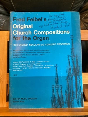 F. Feibel's Original Church Comp. partition orgue Boston Music comp. dédicacé - Photo 1/2