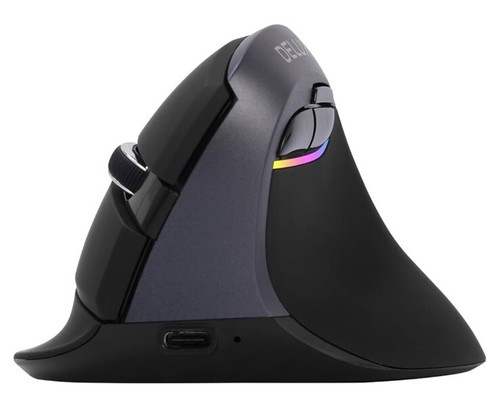 DeLUX Wireless Vertical Mouse, Small Silent Ergonomic Mouse with BT 5.0 and USB