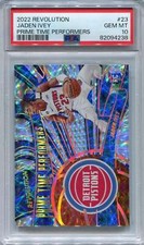 2022-23 Panini Revolution Prime Time Performers 23 Jaden Ivey Rookie PSA 10 GEM
