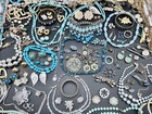Lot 100+ Turquoise Blue Vintage Costume Jewelry BARCLAY CORO LISNER LAGUNA more+