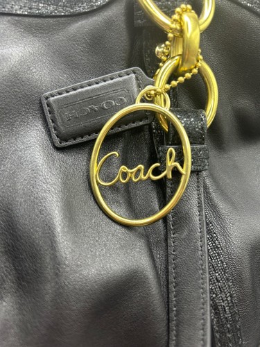 Vintage Coach Shoulder Satchel Style Alexandra Python Black Chain Leather Large - Picture 2 of 15