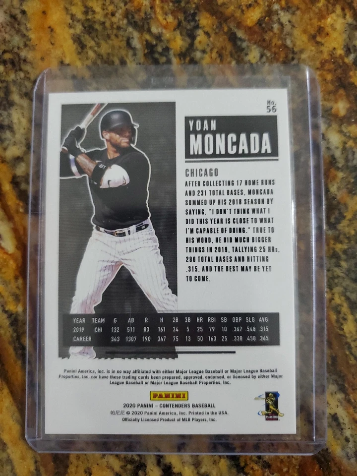 2020 PANINI CONTENDERS YOAN MONCADA DIAMOND TICKET /15 - Image 2 of 2