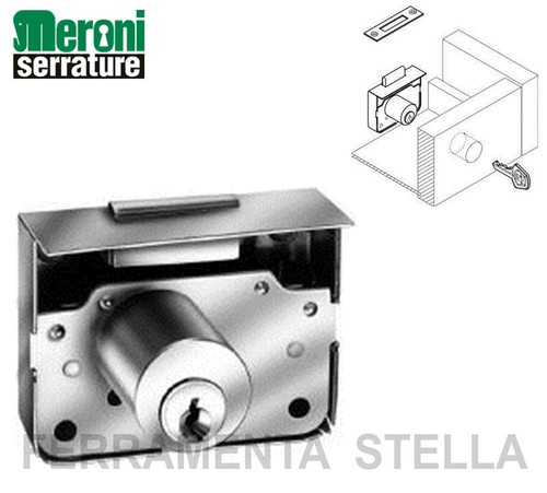 MERONI SERRATURA M32 Bordo Quadro Con Catenaccio Per Mobili Col - Foto 2