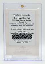 2026 Leaf Sports Heroes Bret “Hitman” Hart Ric Flair Auto Possible 1/1