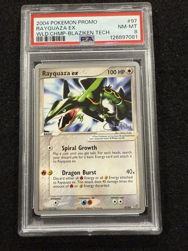 Pokemon Rayquaza EX World Championship 2004 #97 in a PSA 8 !!
