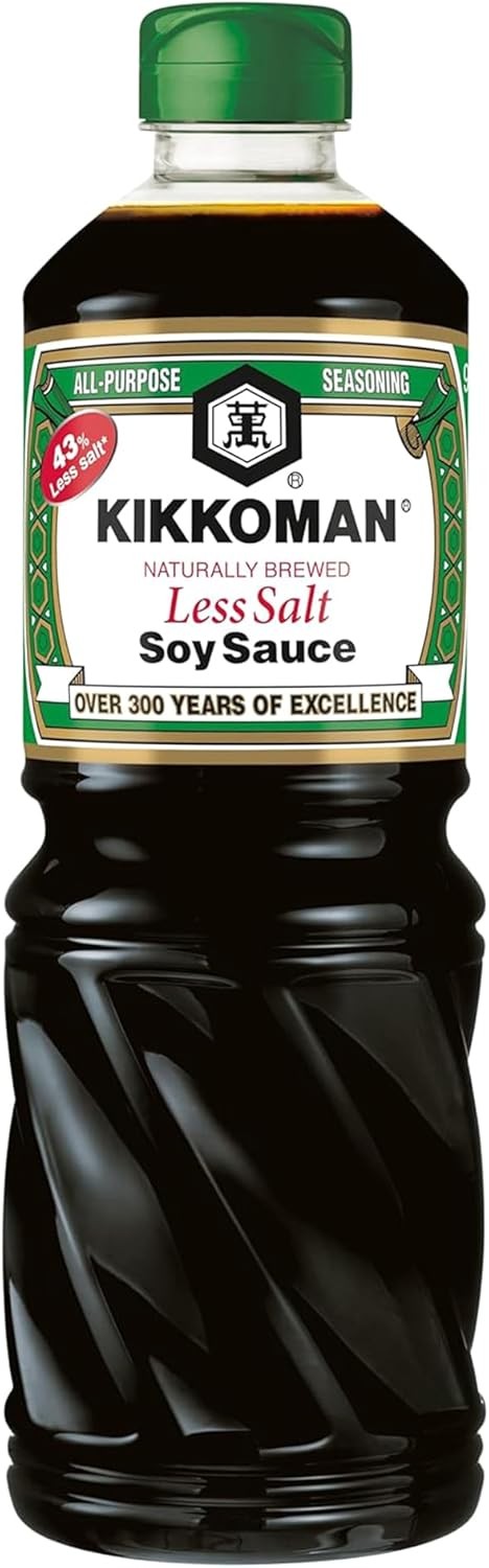 Kikkoman Naturally Brewed Less Salt Soy Sauce 975 ml
