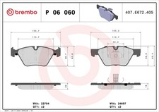 BREMBO Bremsbelagsatz Scheibenbremse PRIME P 06 060 f�r BMW F11 F10 5er Touring