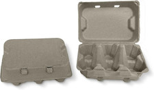 Half Dozen Duck Egg Cartons   Holds 6 Jumbo Eggs   Blank Top for Custom Labels  