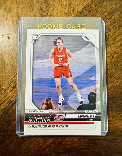 2024 Panini Instant WNBA Caitlin Clark RC w/gold ROOKIE CARD protective case 166