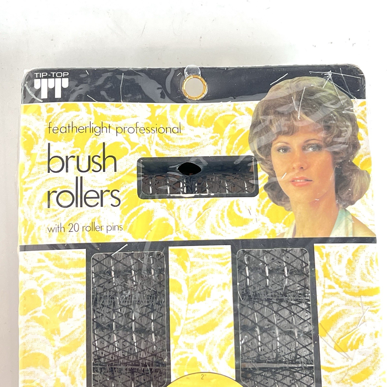 Vintage Tip Top Featherlight Brush Rollers 1 1/8 Size 10 Curlers New Old Stock