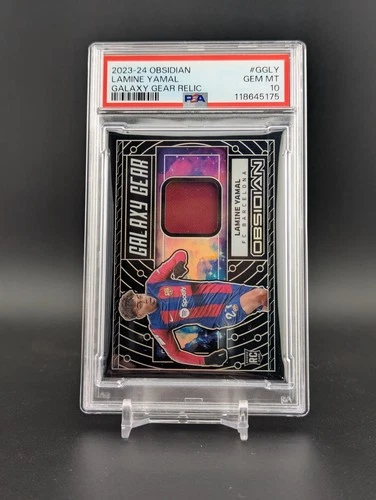 Lamine Yamal 2023-24 Panini Obsidian Galaxy Gear Relic /199 Rookie RC - PSA 10