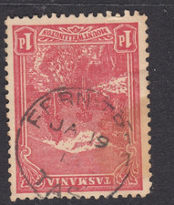 Tasmania 'Fern Tree' cancel on 1d. red. Rated 3 UC by Hardinge