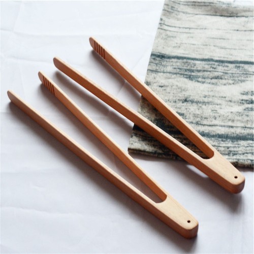 Serving Tongs for Bread Multipurpose Barbecue Clamp Wooden Toaster Kitchen - Picture 11 of 12
