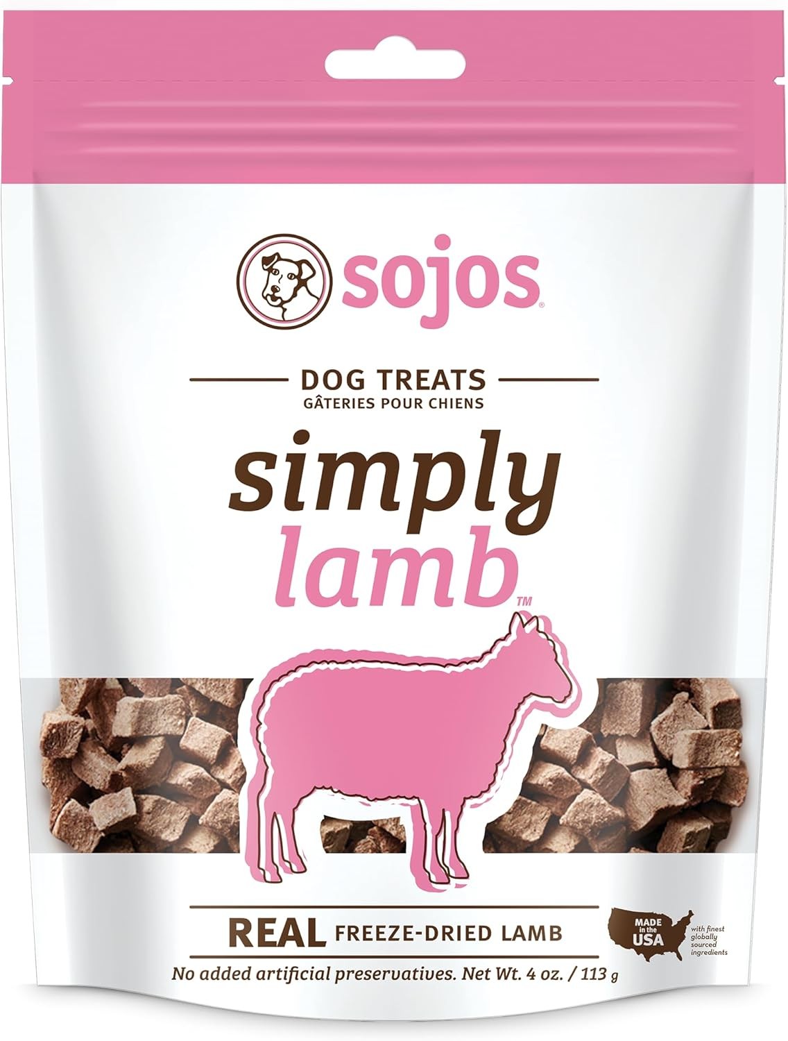 Simply Lamb Grain Free Freeze-dried Raw Dog Treats, 4-oun