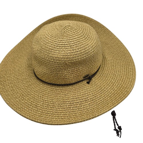 Coolibar Womens Packable Wide Brim Hat Natural One Size Classic UPF+ Vacay Beach