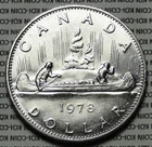 Canada 1978 large dollar $1 Voyageur nickel lightly circulated