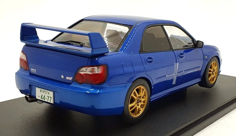 Solido 1/18 Scale S1812301 - 2003 Subaru Impreza WRX STI - Sonic Blue - Image 2 of 4