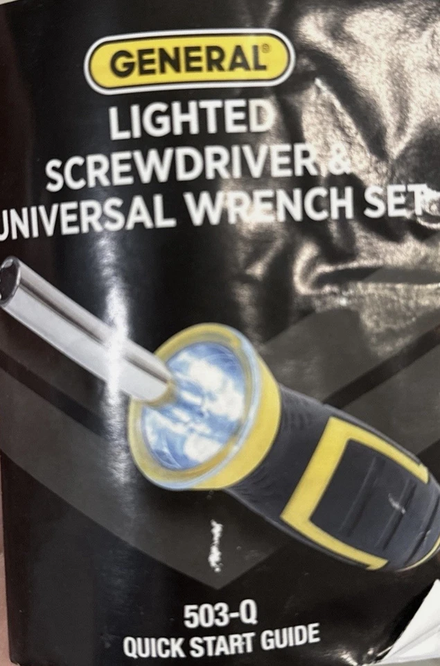 General Tools Lighted Battery Cordless Screwdriver & Universal Wrench Set NIB - Image 2 of 4