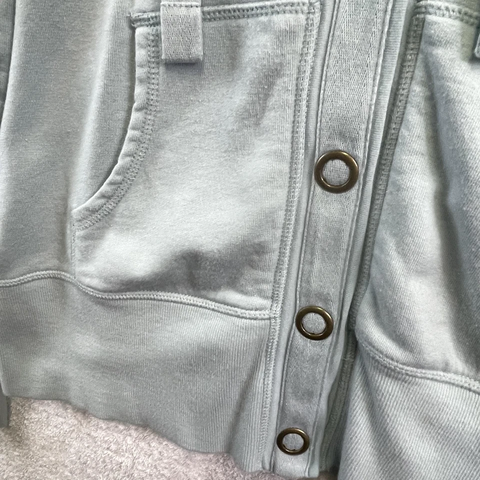 Nautica Hoodie Womens Large Green Snap Front French Terry Jacket - Image 2 of 4