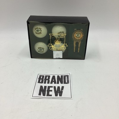Vintage Linkswalker Green Bay Packers 4 Golf Ball / Divot Tool Gift Set
