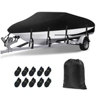 14ft 15ft 16ft Waterproof Boat Cover Fits V-Hull Tri-Hull Runabout Fishing Ski