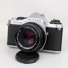 Pentax ME Super 35mm Film Camera w/ Pentax-M 50mm f/2 Lens TESTED EXCELLENT