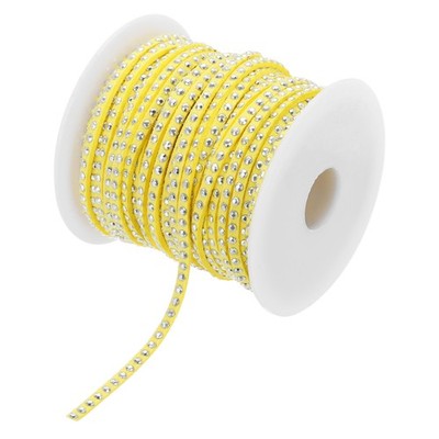 22 Yard Faux Suede Leather Cord 3mm,[for DIY Craft]-20m/Yellow Silver