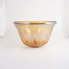 Indiana Glass Harvest Grape Schale Schüssel Irisierend Vintage 31 cm D 18 cm H