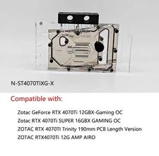 Granzon GPU Water Block For ZOTAC RTX4070TI X-GAMING/4070TI Trinity 190mm PCB