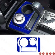 Blue Carbon Fiber 4WD Switch Trim For Toyota 4runner With Navigation 2010-2013