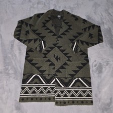 Frye Women  s The Cozy Cardigan Size Medium Burnt Olive Combo