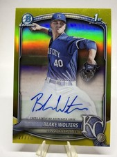 2025 Bowman Chrome #CPA-BW Blake Wolters Prospect Autographs Yellow #/75 SN,AU