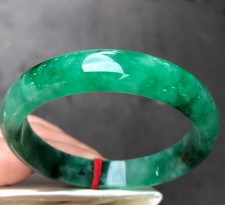 Certified Natural Grade AAA Ice Green Burmese Jade jadeite bracelet bangle 57MM