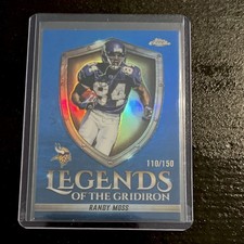Topps Chrome Legends of the Gridiron Randy Moss Blue Refractor 110/150 Vikings