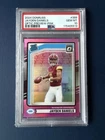 2024 Panini Donruss Jayden Daniels Rated Rookie Optic Preview Pink Prizm PSA 10