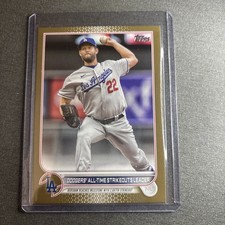 2022 Topps Update Series - Checklist Clayton Kershaw #US309 Gold /2022