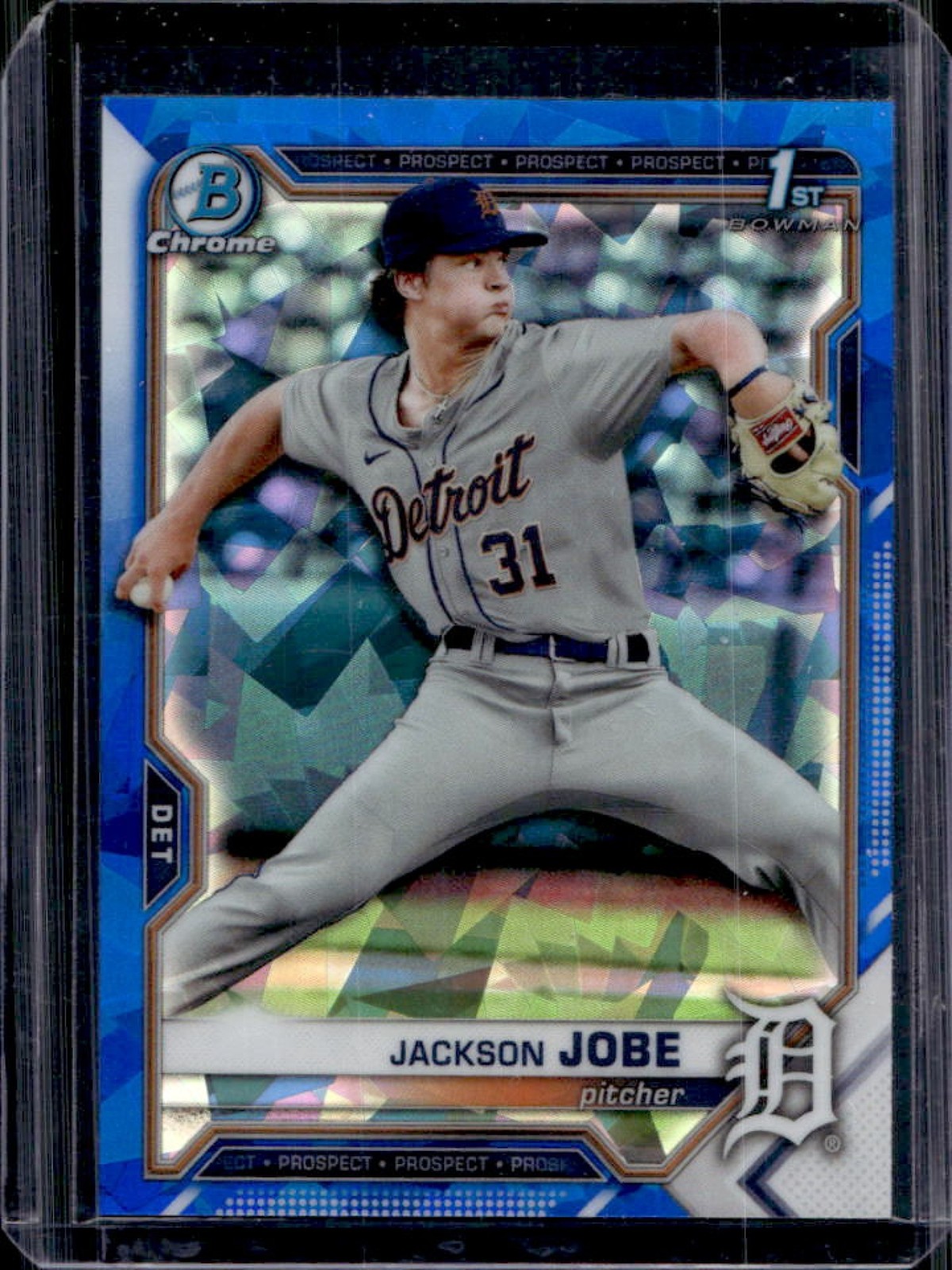 2021 Bowman Draft Sapphire Jackson Jobe Chrome 1st Prospect #BDC-69 Tigers
