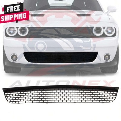 New Front Center Bumper Grille Black For 2018-2022 Dodge Challenger CH1036154