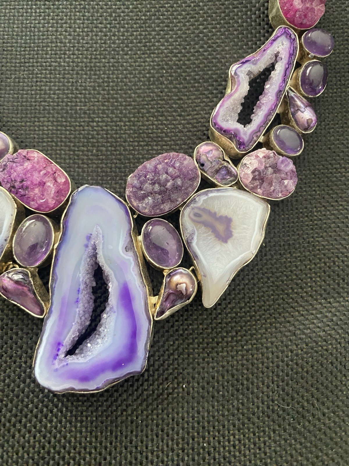 Beautiful Statement Sterling Silver Amethyst Bib … - image 3