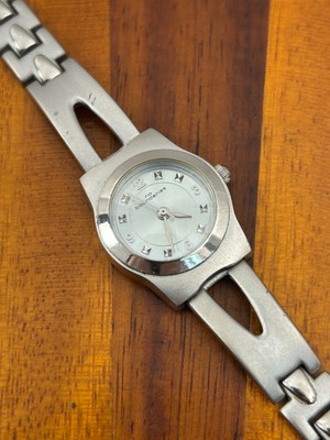 Vintage No Boundaries Watch Women Y2k Silver Tone Dainty 23mm New Battery