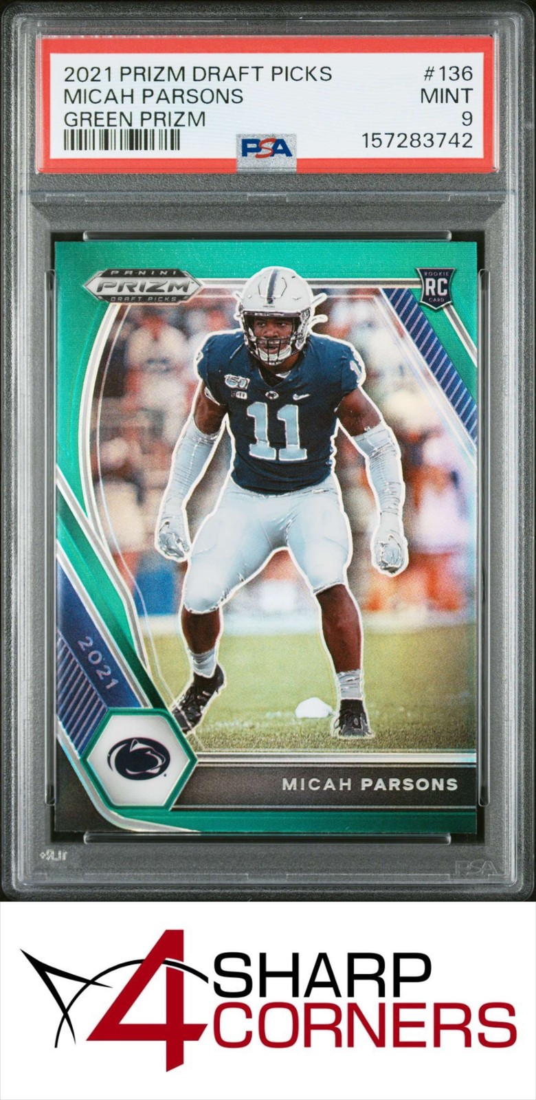 Micah Parsons Panini Prizm Draft Picks #136 Green