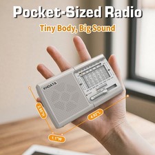 XHDATA D219 Portable Radio AM FM SW Shortwave Battery Operated Pocket Radio Gift