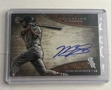 2014 Bowman Inception Marcus Semien Rookie Autograph Auto On Card White Sox Mets. rookie card picture